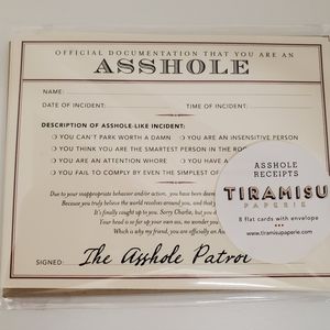A$$hole Notecards (7 cards w/envelopes)